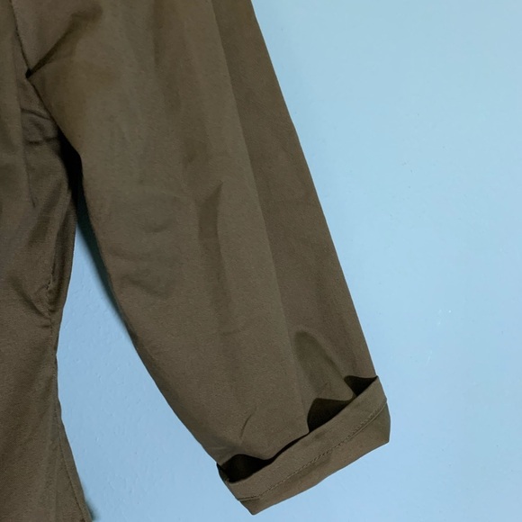 Motto olive green cropped military style tailored jacket with pockets Sz M - Picture 7 of 10